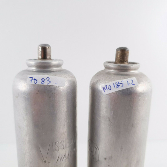 2 X 6J7MG VISSEAUX TUBE. ENGRAVED LOGO. 70/190% CU  ENA