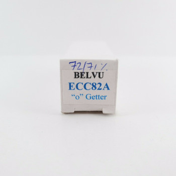 1 X 12AU7A / ECC82 BELVU TUBE. GREY PLATES. 1960s PRODUCTION. 72/71%. CU  ENA
