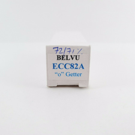 1 X 12AU7A / ECC82 BELVU TUBE. GREY PLATES. 1960s PRODUCTION. 72/71%. CU  ENA