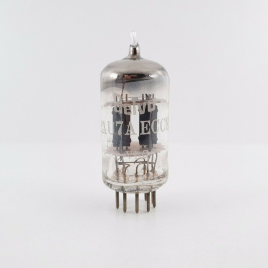 1 X 12AU7A / ECC82 BELVU TUBE. GREY PLATES. 1960s PRODUCTION. 72/71%. CU  ENA