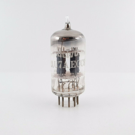1 X 12AU7A / ECC82 BELVU TUBE. GREY PLATES. 1960s PRODUCTION. 72/71%. CU  ENA