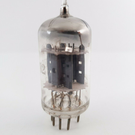 1 X 12AU7A / ECC82 BELVU TUBE. GREY PLATES. 1960s PRODUCTION. 72/71%. CU  ENA