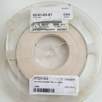 10 x 9.09K 1/8W 1% 100PPM SMD HOKURIKU RESISTOR. CA392U2500F080721