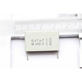 CAPACITOR 0.47uF 250V FACO NOS (New Old Stock) 2PC CA27/CA379U1000+F171215