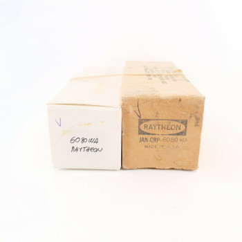 2 X JAN 6080WA RAYTHEON TUBE. BLACK PLATES.1960s PROD. CV  ENA