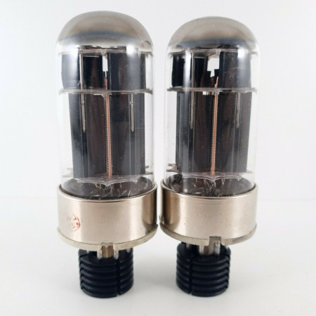 2 X JAN 6080WA RAYTHEON TUBE. BLACK PLATES.1960s PROD. CV  ENA