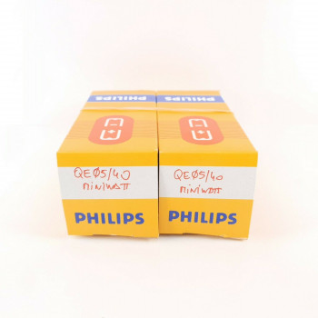 2 X QE05/40 / 6146 MINIWATT TUBE. BLACK PLATES.1950s PROD. CV  ENA