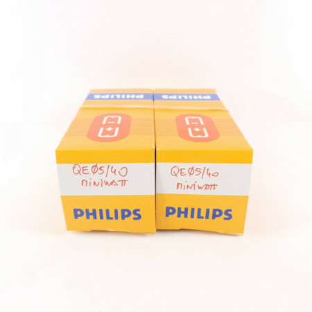 2 X QE05/40 / 6146 MINIWATT TUBE. BLACK PLATES.1950s PROD. CV  ENA