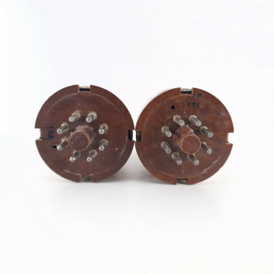 2 X QE05/40 / 6146 MINIWATT TUBE. BLACK PLATES.1950s PROD. CV  ENA