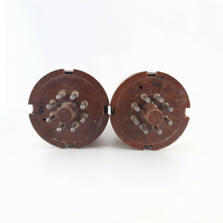 2 X QE05/40 / 6146 MINIWATT TUBE. BLACK PLATES.1950s PROD. CV  ENA