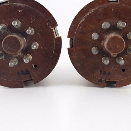 2 X QE05/40 / 6146 MINIWATT TUBE. BLACK PLATES.1950s PROD. CV  ENA