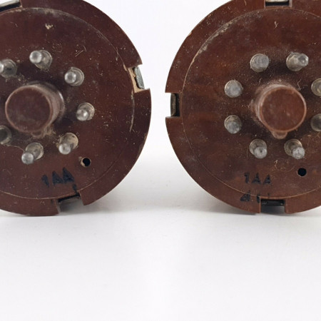 2 X QE05/40 / 6146 MINIWATT TUBE. BLACK PLATES.1950s PROD. CV  ENA