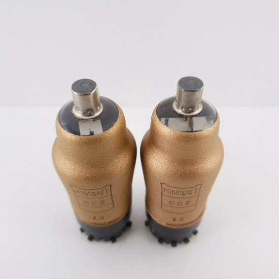 2 X CC2 MINIWATT TUBE. 1940s PRODUCTION. CU  ENA