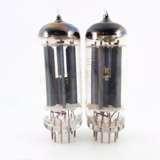 2 X EZ80 TUNGSRAM TUBE. CROSS PLATES. SOLID GETTER. MATCHED PAIR. CU  ENA