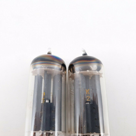 2 X EZ80 TUNGSRAM TUBE. CROSS PLATES. SOLID GETTER. MATCHED PAIR. CU  ENA
