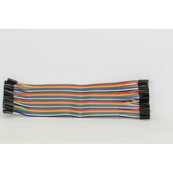 40PCS DUPONT WIRE COLOR JUMPER CABL 2.54mm 1P-1P MALE TO FEMALE 20cm. ARDUINO.