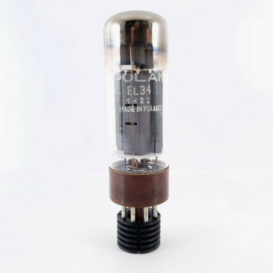 1 X EL34 POLAM TUBE. 1950s TESLA PRODUCTION. WELDED PLATES. DUAL GETTER. CI  ENA