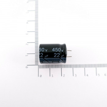 1 x 22uF 450V 105ºC ELECTROLYTIC JH CAPACITOR. CA383U20F170621