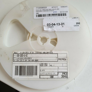 10 x 3.3pF 50V 5% SMD CERAMIC muRata CAPACITOR. (R190) CA392U250F080721