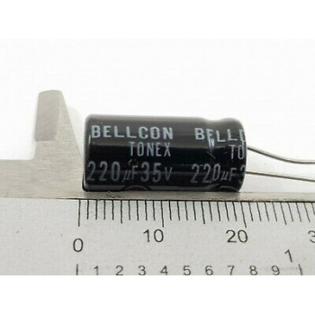 ELECTROLYTIC CAPACITOR BELLCON 220uF 35V NOS 2PC. CA256U6F090321