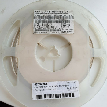 10 x 88.7K 1/4W 1% 100PPM SMD HOKURIKU RESISTOR. (R194) CA392U3000F080721