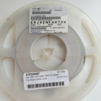 10 x 487R 1/8W 1% 100PPM SMD PANASONIC RESISTOR. (R195) CA392U2500F080721