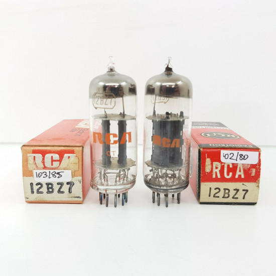 2 X 12BZ7 RCA TUBE. MATCHED PAIR. NOS / NIB. RC19