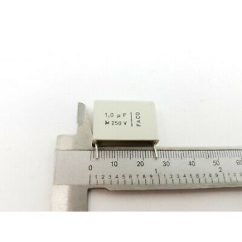 CAPACITOR 1UF 250V 20% FACO NOS (New Old Stock) 1PC. CA256U46F090321