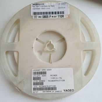 10 x 110R 1/8W 5% SMD YAGEO RESISTOR. (R200) CA392U4000F080721