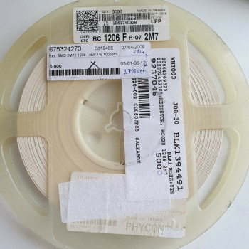 10 x 2.7M 1/4W 1% 100PPM SMD PHYCOMP RESISTOR. (R202) CA392U3700F080721