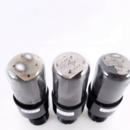 3 X JAN CL 6SN7GT MARCONI TUBE. BLACK PLATES. 1940s PROD. MATCHED PAIR+1 AC  ENA