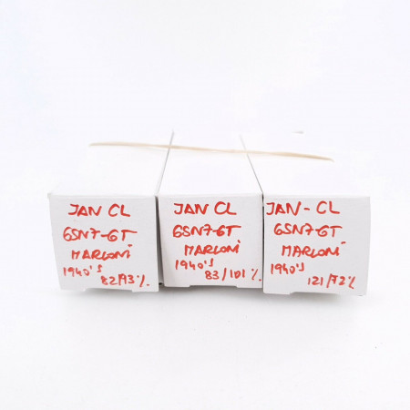 3 X JAN CL 6SN7GT MARCONI TUBE. BLACK PLATES. 1940s PROD. MATCHED PAIR+1 AC  ENA