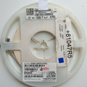 10 x 47.5R 1/4W 1% SMD YAGEO RESISTOR. (R212) CA392U3000F090721