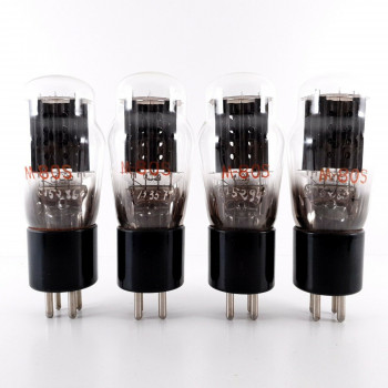 4 X M80S TUBE. 1950s MARCONI PROD. BLACK PLATES. AH  ENA 2