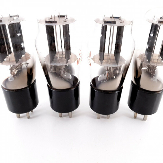 4 X M80S TUBE. 1950s MARCONI PROD. BLACK PLATES. AH  ENA