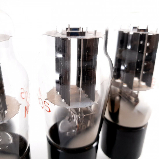 4 X M80S TUBE. 1950s MARCONI PROD. BLACK PLATES. AH  ENA