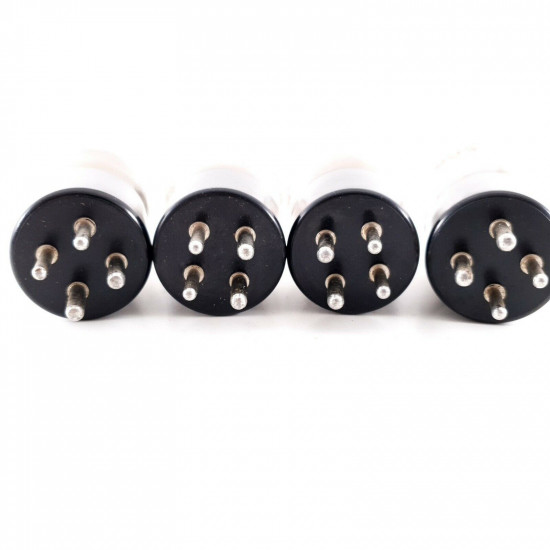 4 X M80S TUBE. 1950s MARCONI PROD. BLACK PLATES. AH  ENA