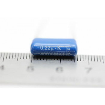 POLYESTER CAPACITOR 0.22uF 400V 16MM NOS 1PC.CA65U134F221015