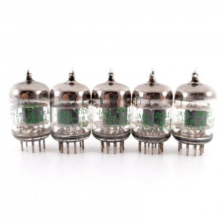5 X JAN 2C51 SYLVANIA TUBE. 1960s PRODUCTION. NOS/NIB AH  ENA