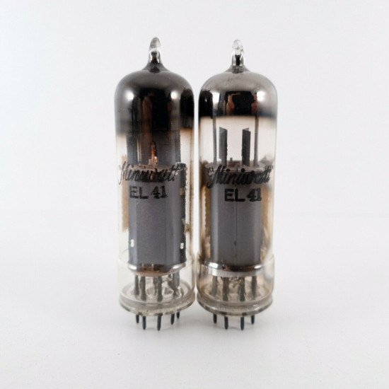 2 X EL41 MINIWATT TUBE. SOLID GETTER. 1950s PROD. CV  ENA