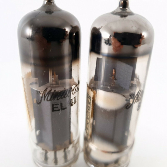 2 X EL41 MINIWATT TUBE. SOLID GETTER. 1950s PROD. CV  ENA