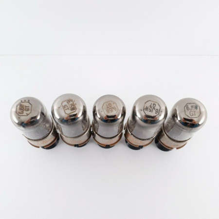 5 X JAN CRP 6J5WGT RAYTHEON TUBE. BLACK PLATES 1950s. MATCHED TRIO+ PAIR CB  ENA