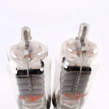 2 X OS41/1250 / 804 TUNGSRAM RADIO TUBE. BLACK PLATES. CERAMIC BASE. AC  ENA