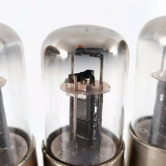 5 X JAN CRP 6J5WGT RAYTHEON TUBE. BLACK PLATES 1950s. MATCHED TRIO+ PAIR CB  ENA