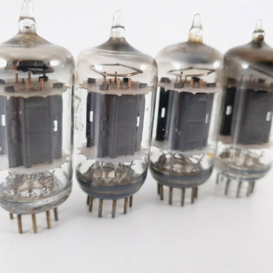 4 X 12AX7 TUBE. GE BRAND. 17MM. D-G. MATCHED QUAD. CO  ENA