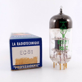 1 X EC81 RT TUBE. 1950s LA RADIOTECHNIQUE NAVY PROD. GOLD PIN NOS/NIB AF  ENA