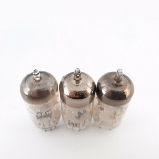 3 X ECC81 / 12AT7 LA RADIOTECHNIQUE TUBE. COPPER RODS. USED. CU  ENA