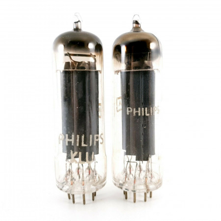 2 X AZ41 / CV3892 TUBE. PHILIPS (KLU) BRAND. MATCHED PAIR. D-GETTER. CA  ENA