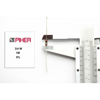 VINTAGE PIHER RESISTOR. 1/4W 1M 5% *2 PC* NOS (NEW OLD STOCK) C666