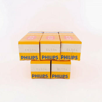 5 X EL504 TUBE. PHILIPS BRAND. VERTICAL HALO GETTER. CO  ENA